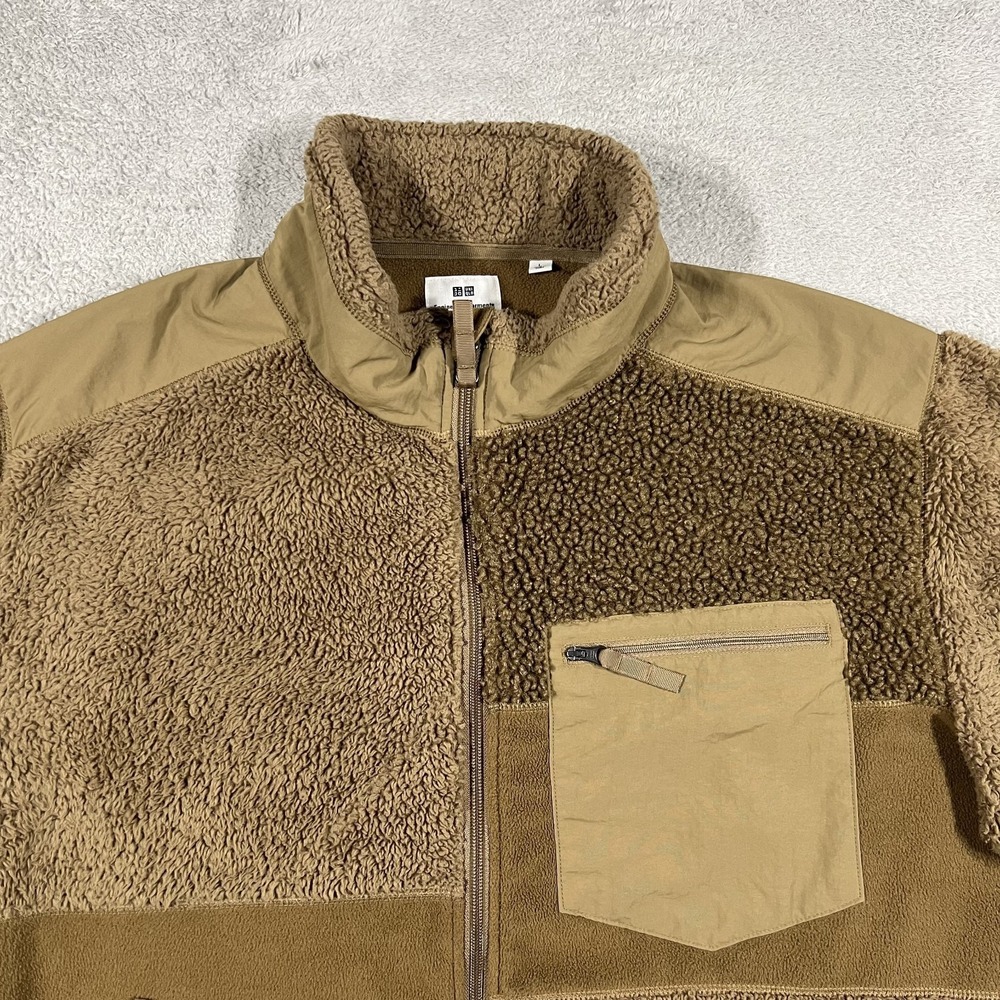 Engineered Garments Uniqlo Jacket Mens Large Fleece Combination Sherpa Patchwork - Picture 3 of 13